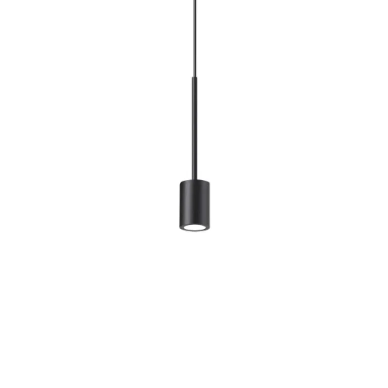 LED Pendants & Chandeliers Archimede SP CILINDRO BLACK 328331 – Ideal Lux LED pendant in black, 4W, 3000K, IP:20