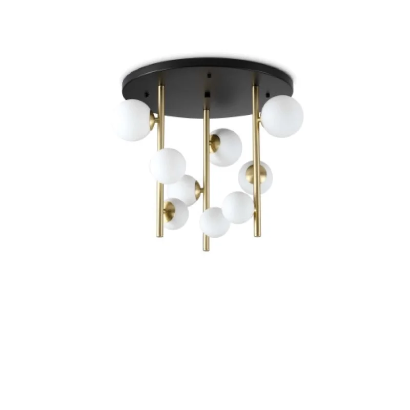 Ceiling Lights Perlage PL9 WHITE 328423 – Ideal Lux ceiling light in matt black, 9X15W, IP20