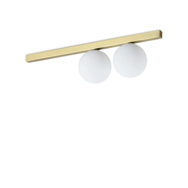 Ceiling Lights Binomio PL2 BRASS 328447 – Ideal Lux ceiling light in brass, 2X4W, 3000K, IP20