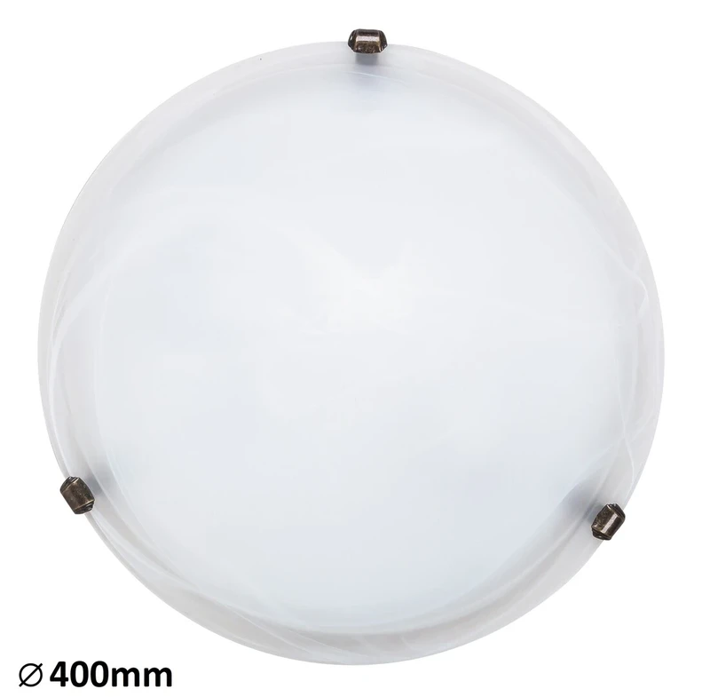 Ceiling Lights Alabastro – classic ceiling light from white alabaster glass, Ø400mm, 2×E27