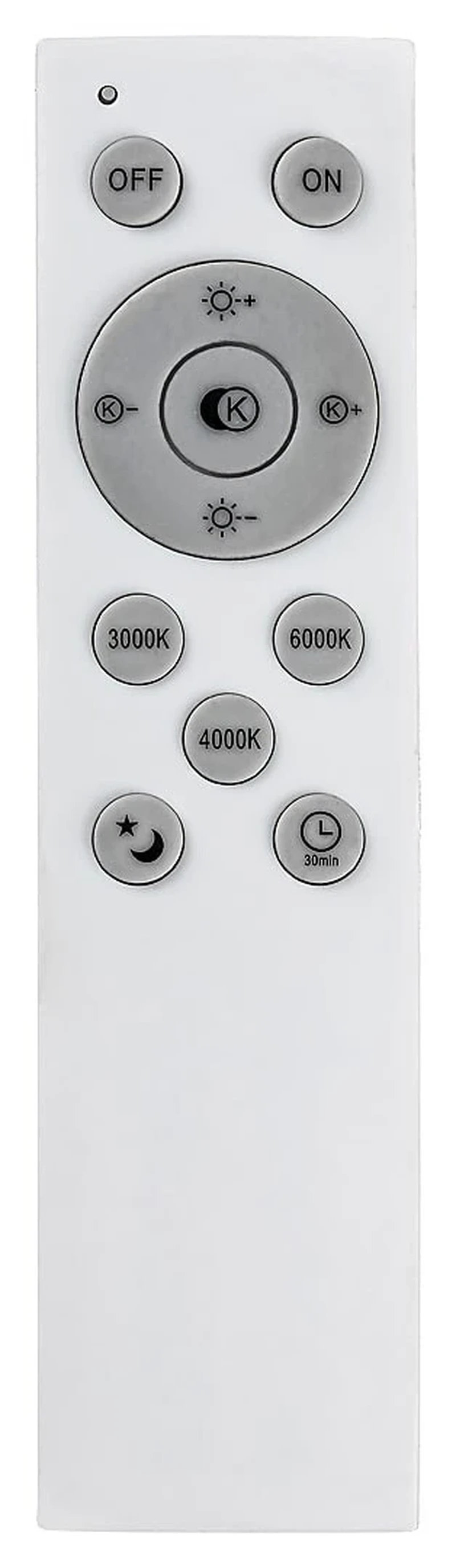 Tesia – LED плафон в черен мат с бял абажур, Ø600мм, 60W, 3000-6000K