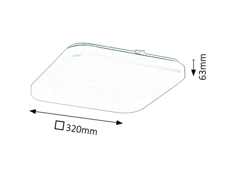 Rob – LED ceiling light in white, 320×320mm, 32W, 3000K, 2600lm