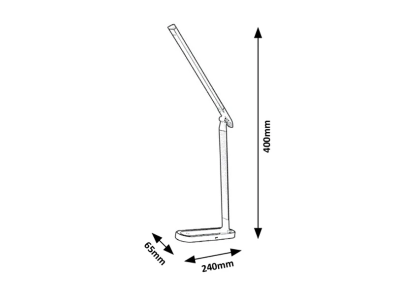 Misha – LED table lamp in white, 400mm, 7W, 4000K, dimmable with touch push button