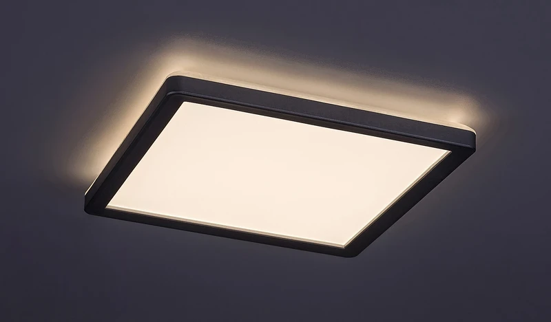 Lambert – LED плафон за баня в сребристо/бяло, 250×250мм, 15W, 4000K, IP44