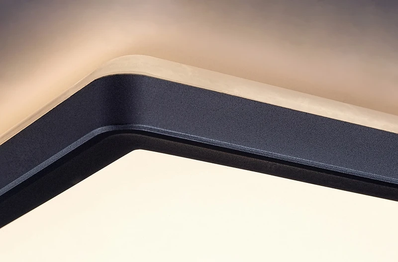 Lambert – LED плафон за баня в сребристо/бяло, 250×250мм, 15W, 4000K, IP44