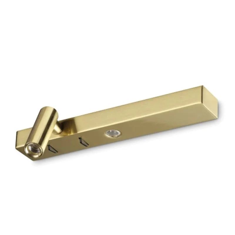 Стенно осветление (аплици) Bonne NUIT-1 AP BRASS 336800 – Ideal Lux LED аплик в месинг, 6.5W, 3000K, IP:20