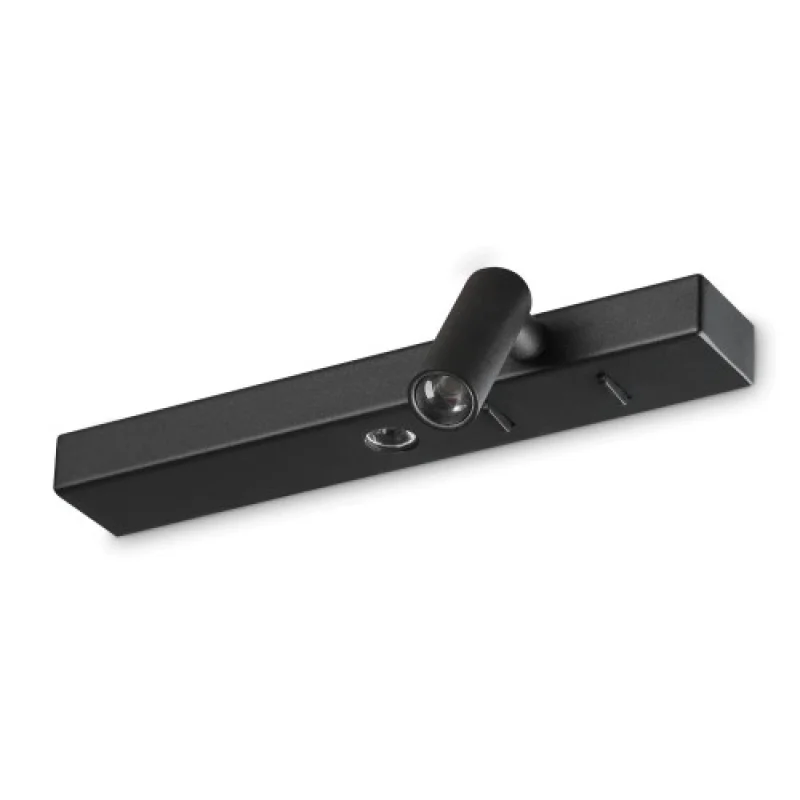 Стенно осветление (аплици) Bonne NUIT-2 AP BLACK 336817 – Ideal Lux LED аплик в черен, 6.5W, 3000K, IP:20