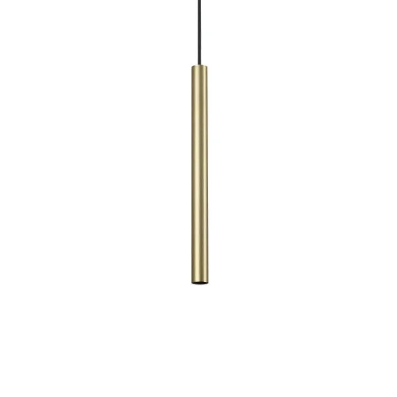 LED Pendants & Chandeliers Ultrathin SP1 D40 ROUND BRA 339726 – Ideal Lux LED pendant in brass, 1X11.5W, 0000K, IP20