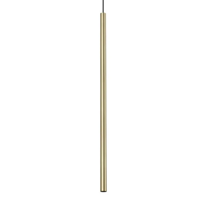 LED Pendants & Chandeliers Ultrathin SP1 D100 ROUND BR 339733 – Ideal Lux LED pendant in brass, 1X11.5W, 0000K, IP20