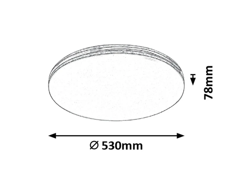 Oscar – LED плафон в бяло, Ø530мм, 36W, 4000K, 2700lm