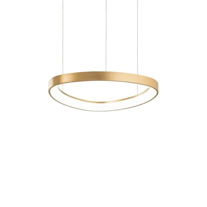 LED Pendants & Chandeliers Gemini SP D042 ON/OFF BRASS 341545 – Ideal Lux LED pendant in brass, 36W, 2700K, IP:20