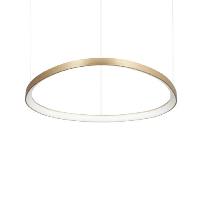 LED пендели и полилеи Gemini SP D081 ON/OFF BRASS 341606 – Ideal Lux LED пендел в месинг, 56W, 2700K, IP:20