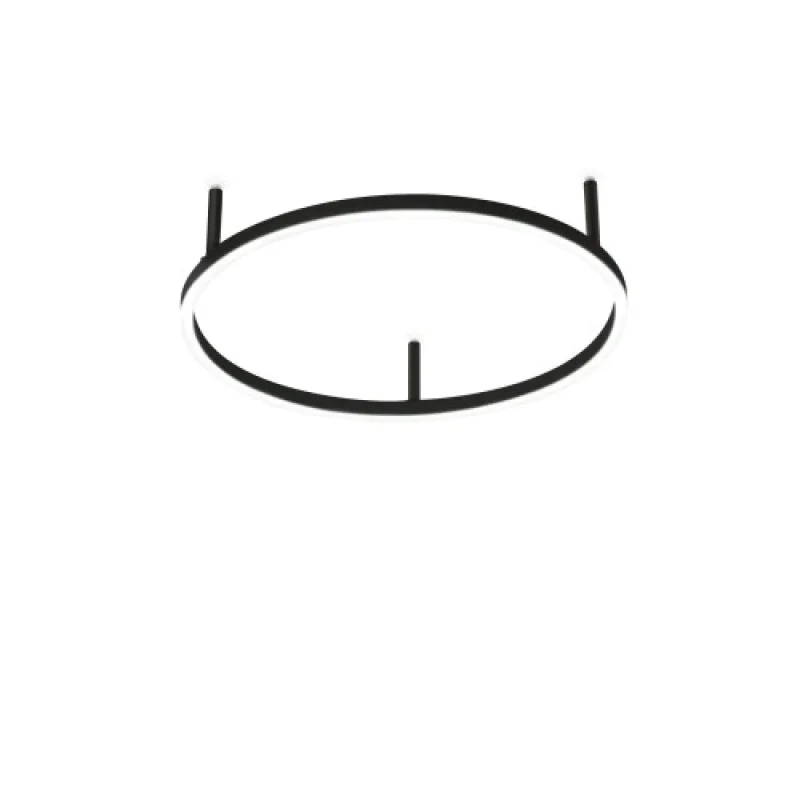LED плафони Oracle SLIM PL D50 ROUND BK 341880 – Ideal Lux LED плафон в матово черен, 29W, 2700K, IP20