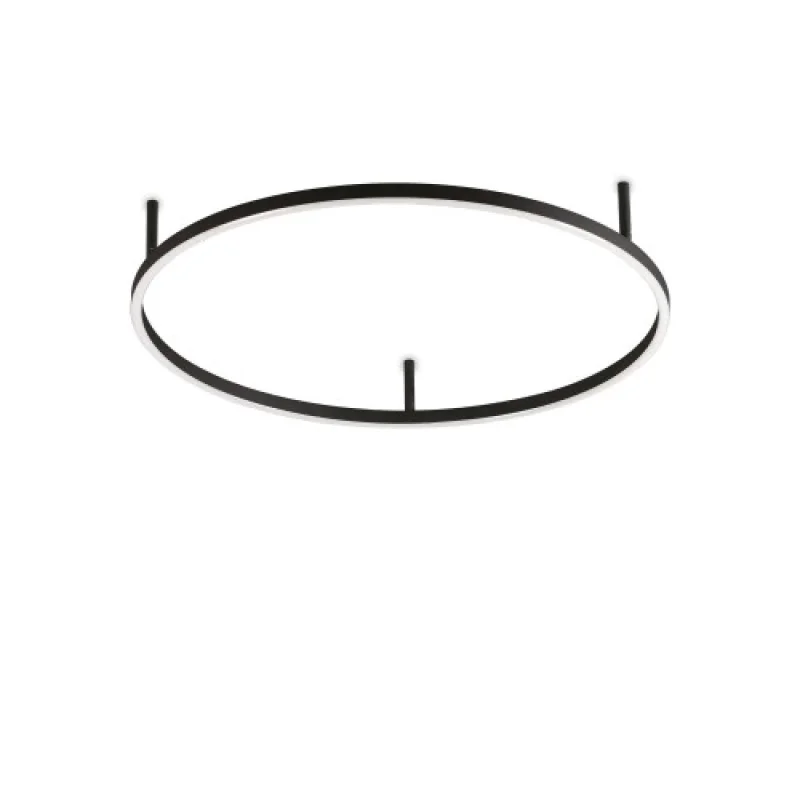 LED плафони Oracle SLIM PL D70 ROUND BK 341927 – Ideal Lux LED плафон в матово черен, 37W, 2700K, IP20