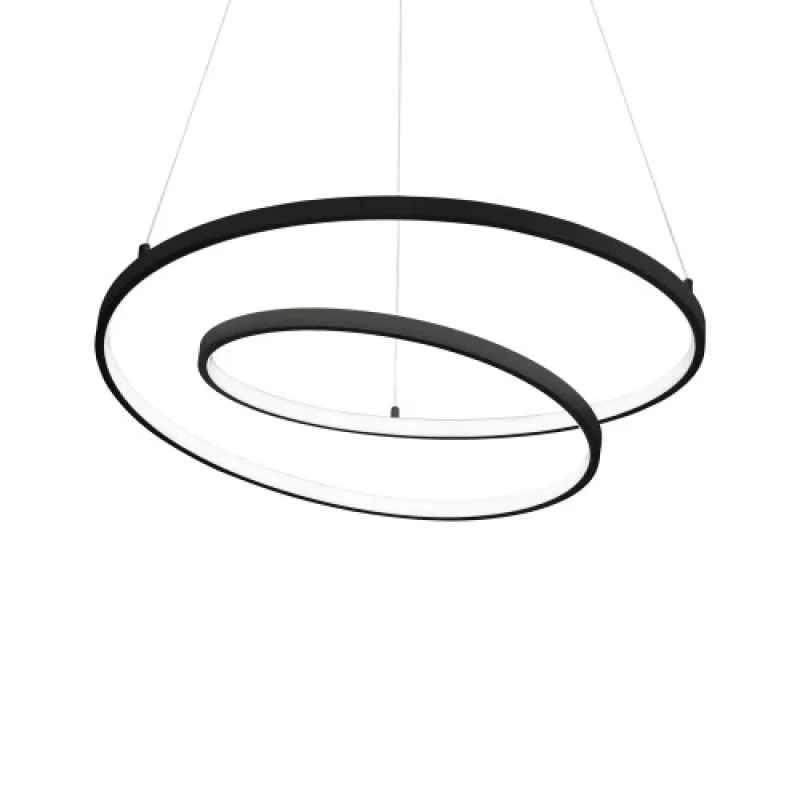 LED Pendants & Chandeliers Oz SP D80 BLACK 4000K 342443 – Ideal Lux LED pendant in black, 52W, 4000K, IP20