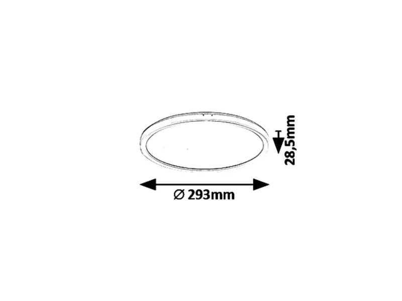 Pavel – LED плафон за повърхностен монтаж в бяло, Ø293мм, 18W, 4000K