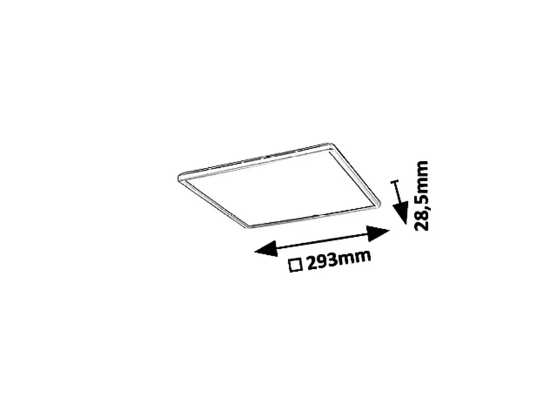 Pavel – LED плафон за повърхностен монтаж в бяло, 293×293мм, 18W, 4000K