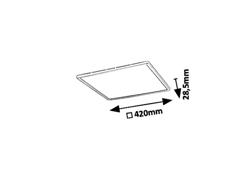 Pavel – LED плафон в бяло с димиране, 420×420мм, 22W, 4000K