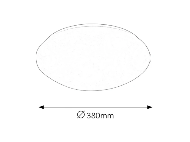 Lucas – LED плафон за кухня в бяло, Ø380мм, 24W, 4000K