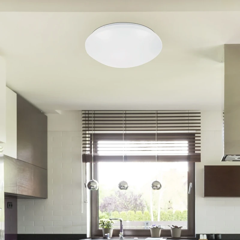 Lucas – LED плафон за кухня в бяло, Ø380мм, 24W, 4000K