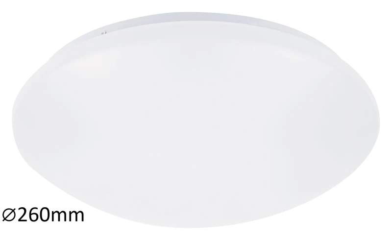 Осветление за баня Lucas – LED плафон за баня в бяло, Ø260мм, 12W, 4000K, IP44