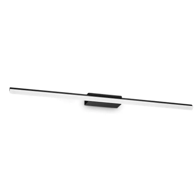 Осветление за баня Riflesso AP D82 BLAC 345147 – Ideal Lux LED аплик за баня в матово черен, 19W, 3000K, IP54