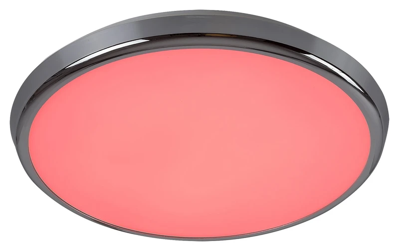 Balthasar – LED ceiling light for bathroom in chrome/white, Ø300mm, 18W, 3000-6500K, IP44