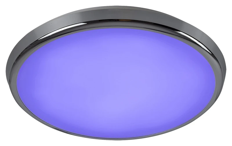 Balthasar – LED ceiling light for bathroom in chrome/white, Ø300mm, 18W, 3000-6500K, IP44