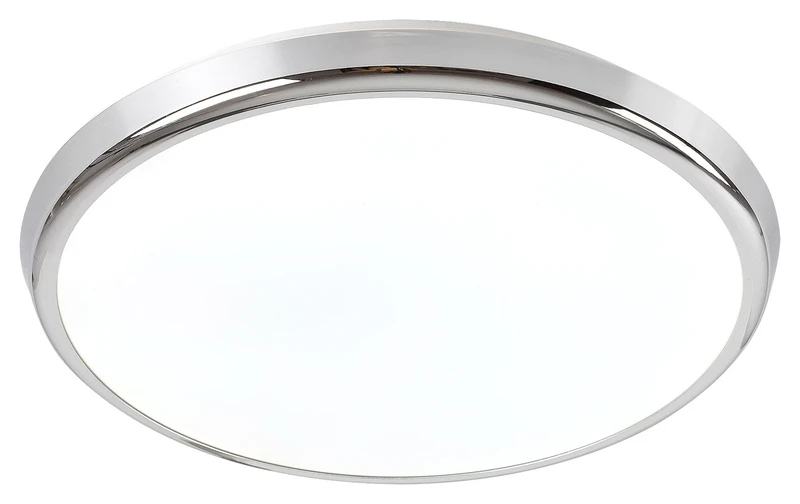 Balthasar – LED ceiling light for bathroom in chrome/white, Ø300mm, 18W, 3000-6500K, IP44
