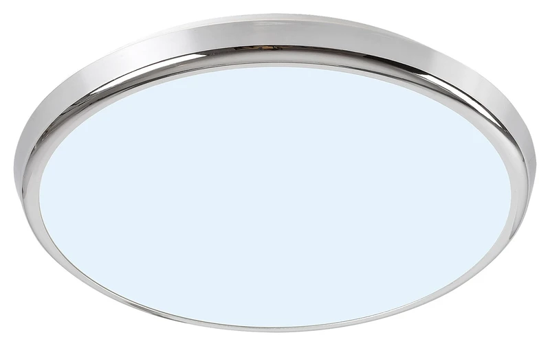 Balthasar – LED ceiling light for bathroom in chrome/white, Ø300mm, 18W, 3000-6500K, IP44