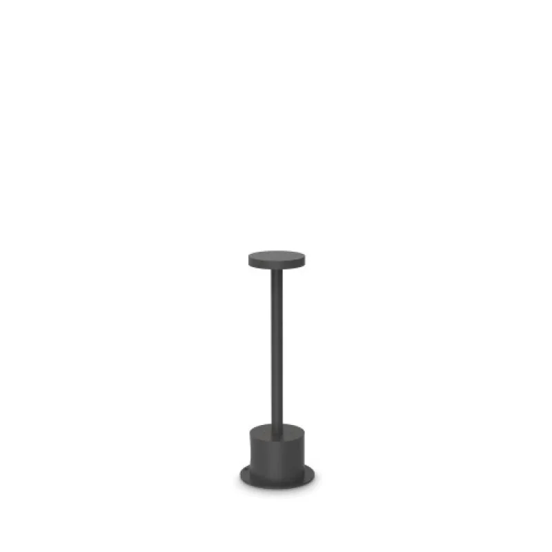 Bollard Lights Toffee PT D080 H02 347769 – Ideal Lux LED garden bollard in black, 8W, 3000K, IP:65