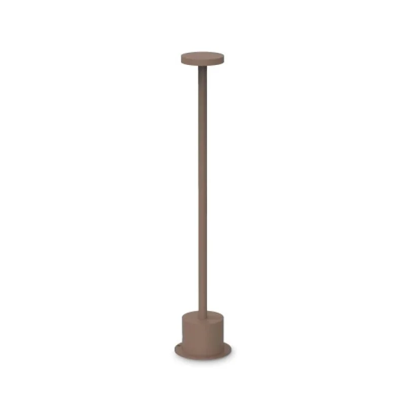Bollard Lights Toffee PT D080 H05 347783 – Ideal Lux LED garden bollard in coffee, 8W, 3000K, IP:65