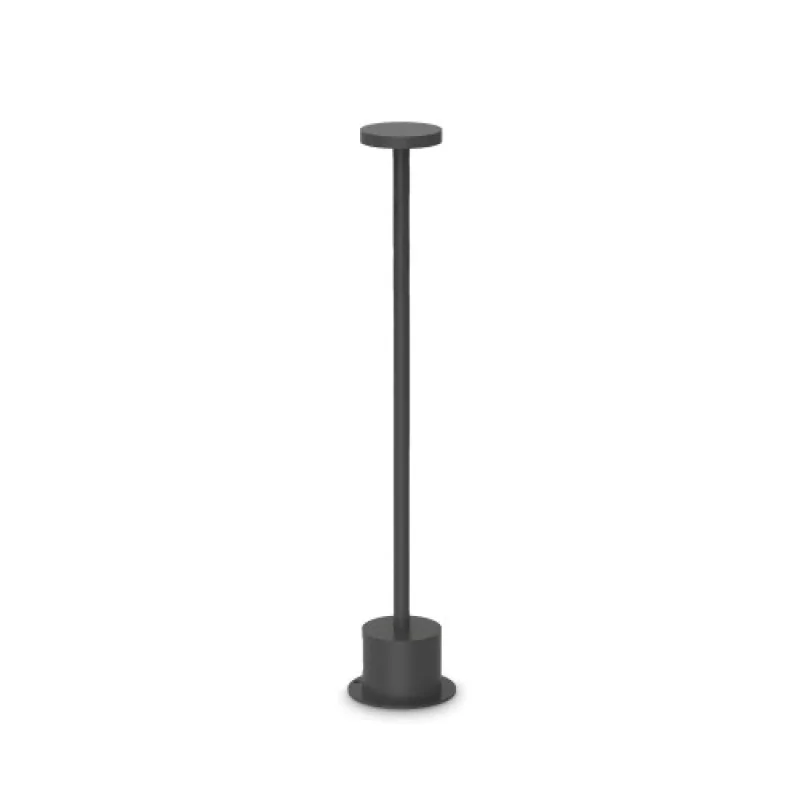 Bollard Lights Toffee PT D080 H05 347790 – Ideal Lux LED garden bollard in black, 8W, 3000K, IP:65