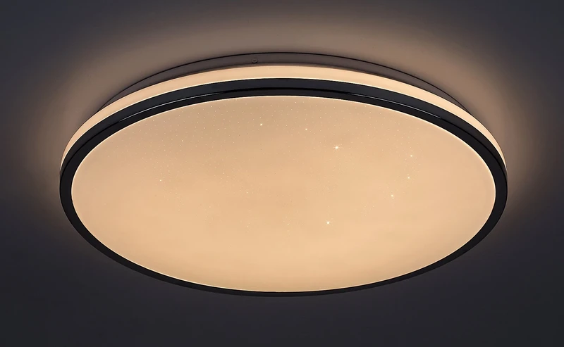 Linden – LED плафон в хром с бял абажур, Ø490мм, 50W, 3000-6500K
