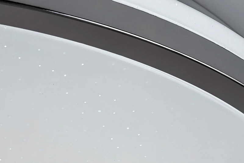 Linden – LED плафон в хром с бял абажур, Ø490мм, 50W, 3000-6500K