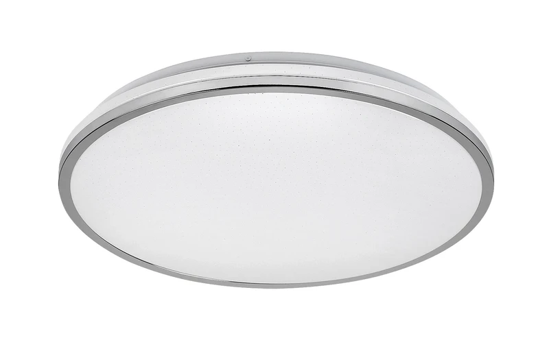 Linden – LED плафон в хром с бял абажур, Ø490мм, 50W, 3000-6500K