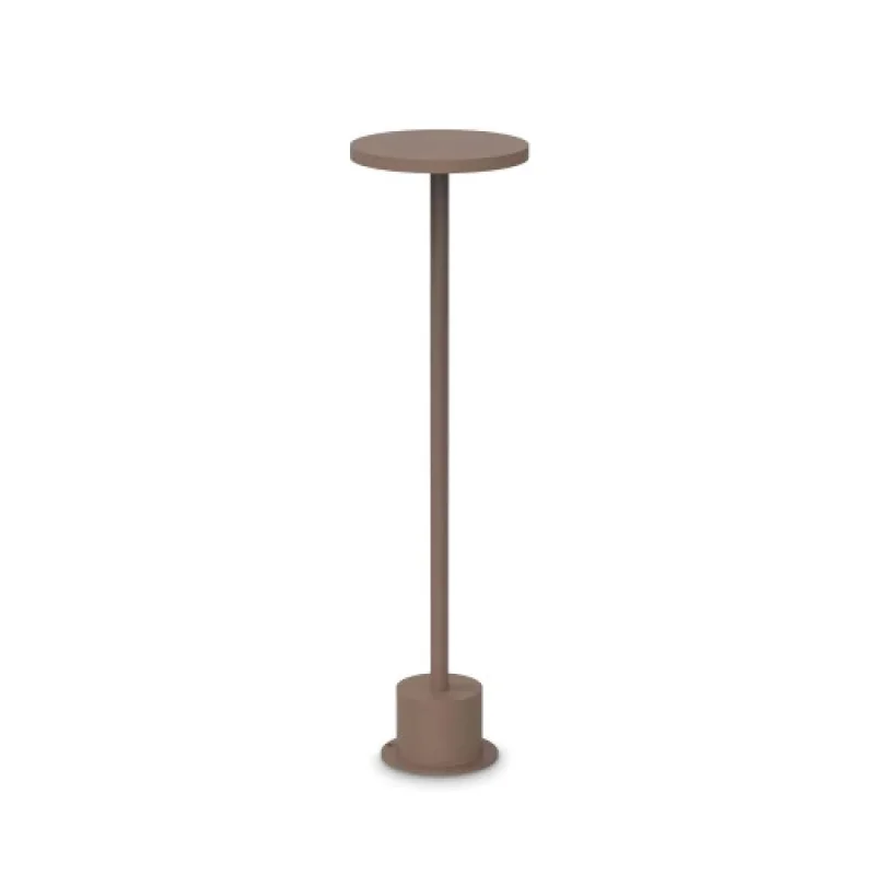 Bollard Lights Toffee PT D160 H05 347844 – Ideal Lux LED garden bollard in coffee, 11W, 3000K, IP:65