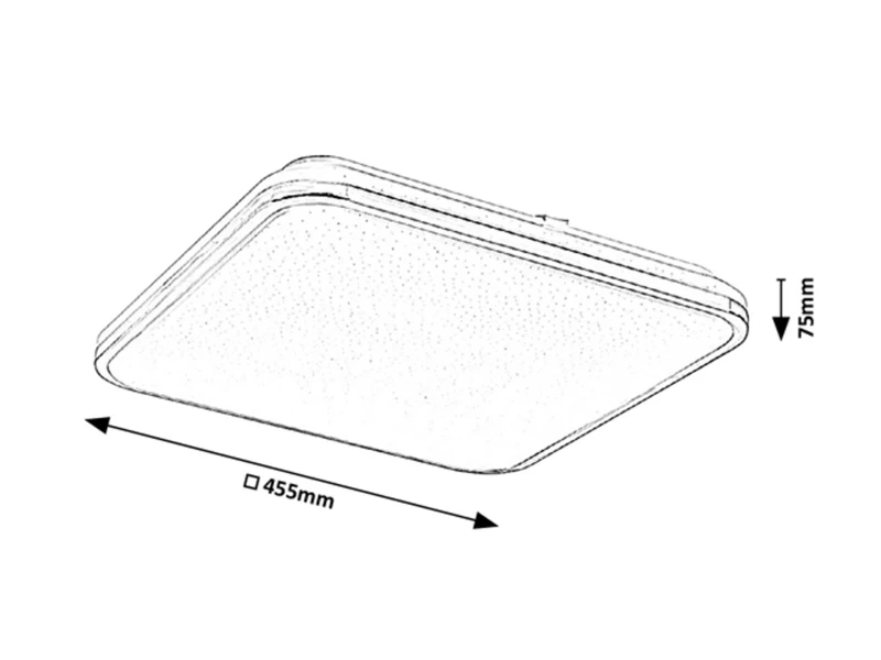 Linden – LED ceiling light in chrome with white shade, Ø455mm, 72W, 3000-6500K