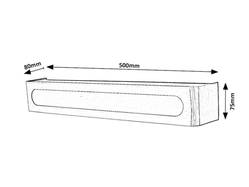 Jakub – LED аплик за баня в хром с бял абажур, 500мм, 12W, 4000K, IP44