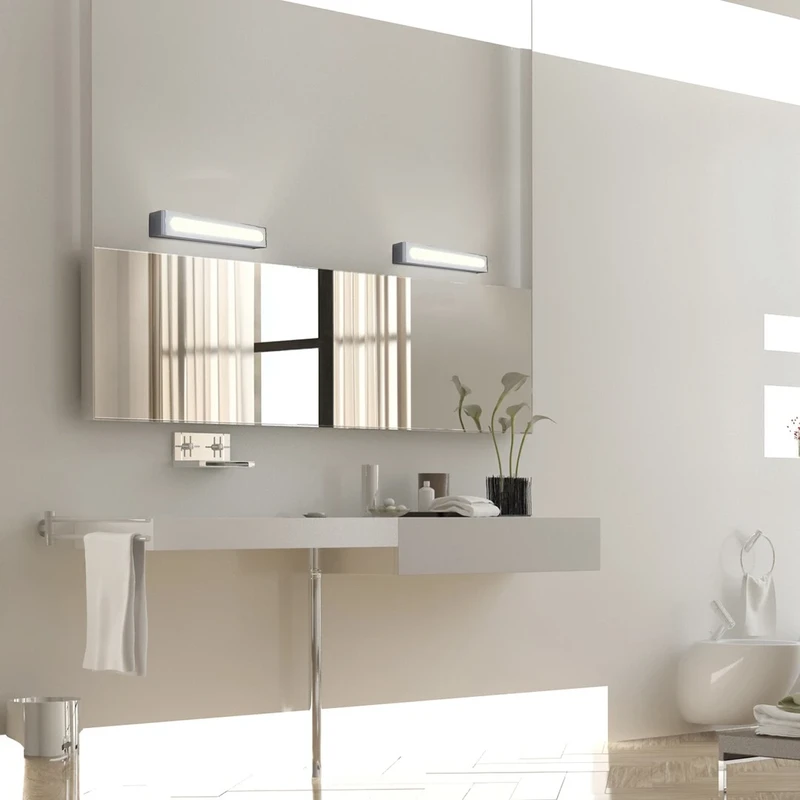 Jakub – LED аплик за баня в хром с бял абажур, 500мм, 12W, 4000K, IP44