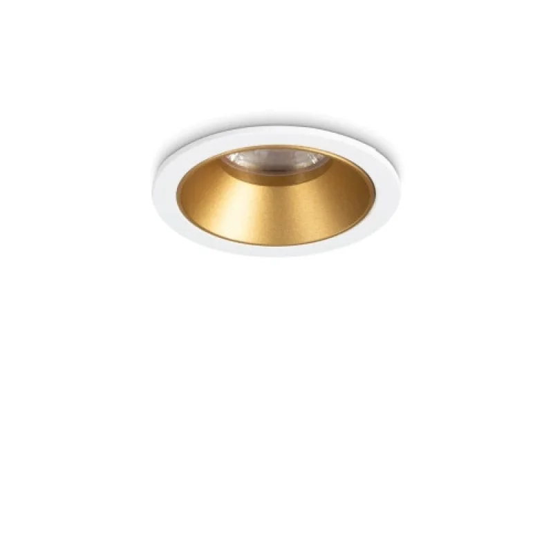Recessed Downlights Game TRIM ROUND 349084 – Ideal Lux LED downlight for recessed mounting in white, 5.5W, 3000K, IP20