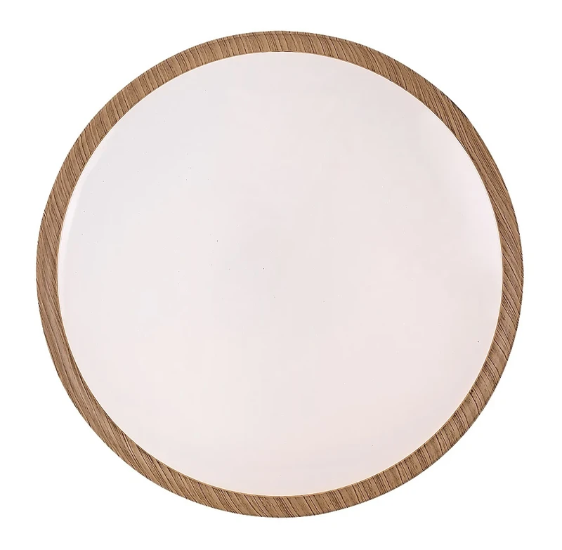 Sherwood – LED плафон в бук/бяло, Ø490мм, 50W, 3000-6500K, дистанционно