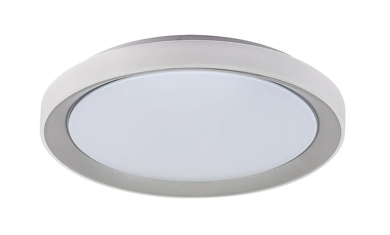Everest – smart LED ceiling light in silver/white, Ø510mm, 40W, 2700-6500K, RGB