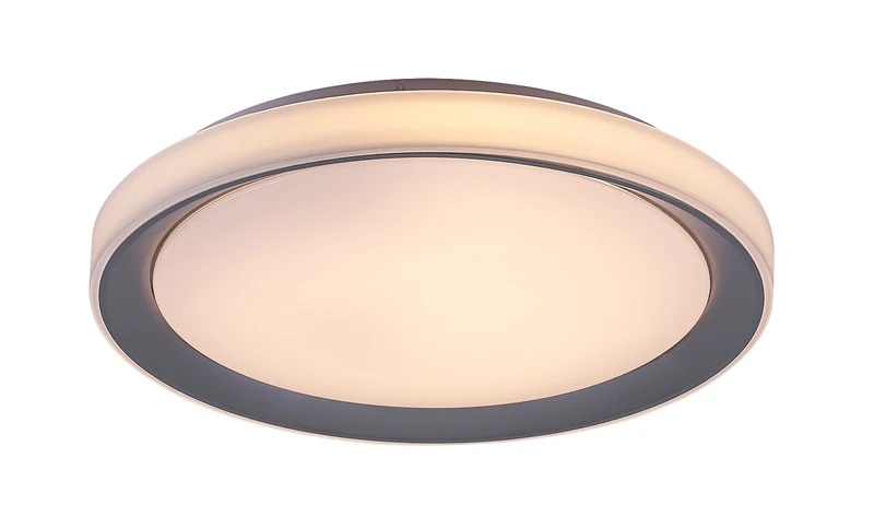 Smart Lighting Everest – smart LED ceiling light in silver/white, Ø510mm, 40W, 2700-6500K, RGB