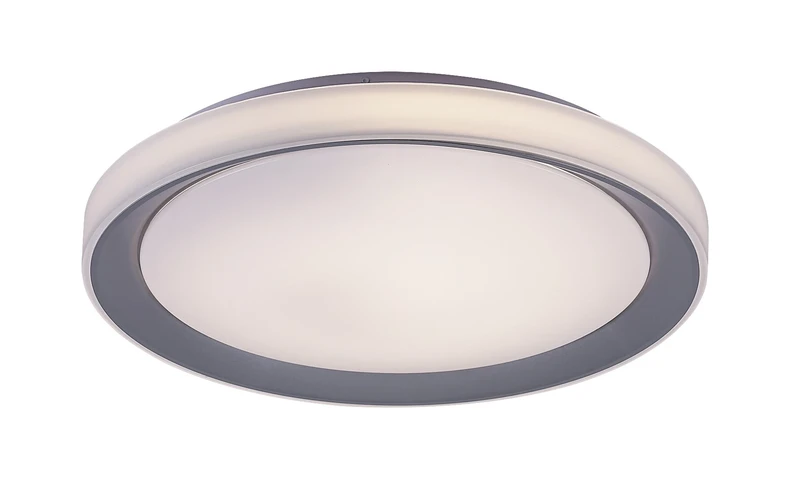Everest – smart LED ceiling light in silver/white, Ø510mm, 40W, 2700-6500K, RGB