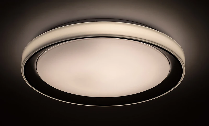 Everest – smart LED ceiling light in silver/white, Ø510mm, 40W, 2700-6500K, RGB