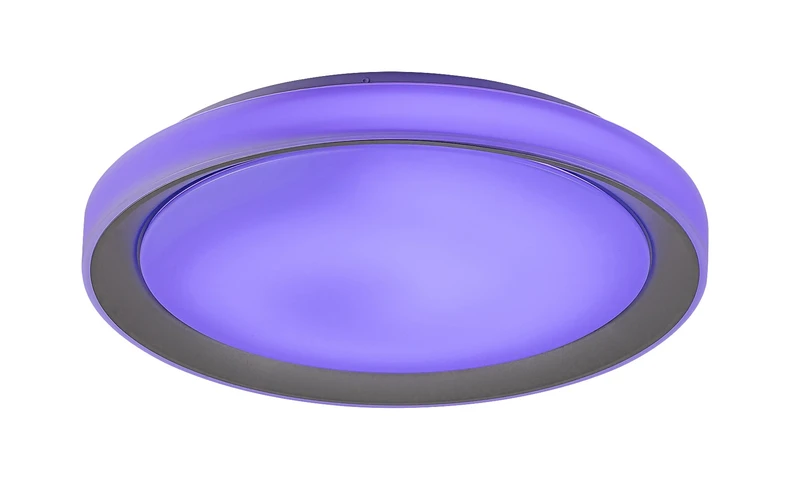 Everest – smart LED ceiling light in silver/white, Ø510mm, 40W, 2700-6500K, RGB