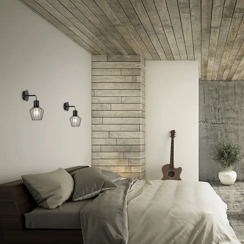 Belano – индустриална аплик лампа в черен мат, 280мм, 1×E27, IP20