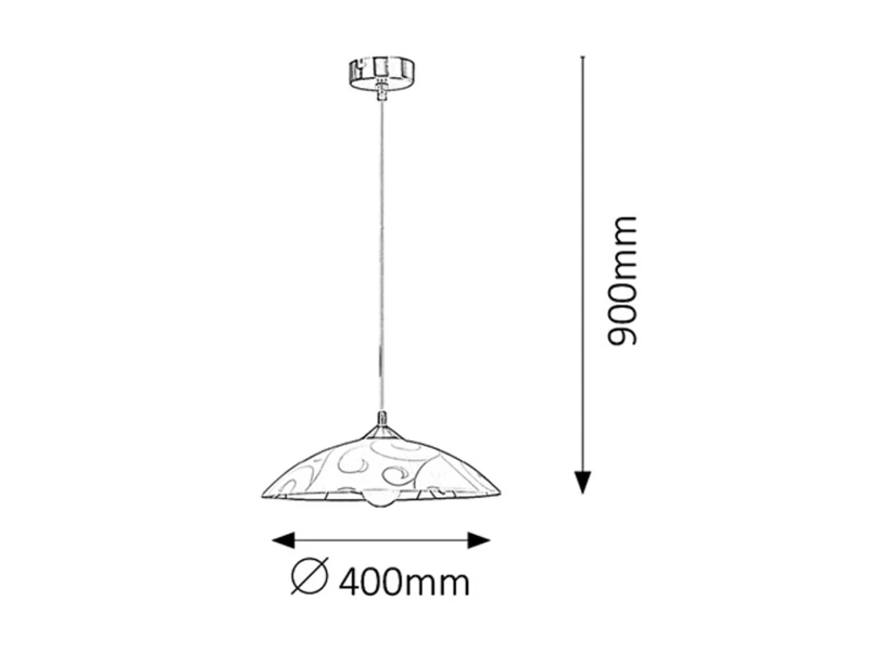 Harmony Lux – LED pendant in white with pattern, Ø400mm, 1×E27, IP20