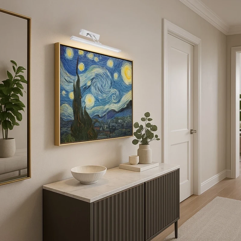 Picture slim – LED lighting for pictures in chrome, 455mm, 8W, 4000K
